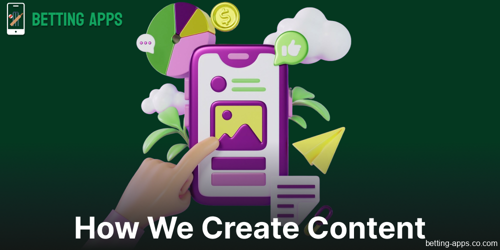 Information about content creation on betting-apps.co.com