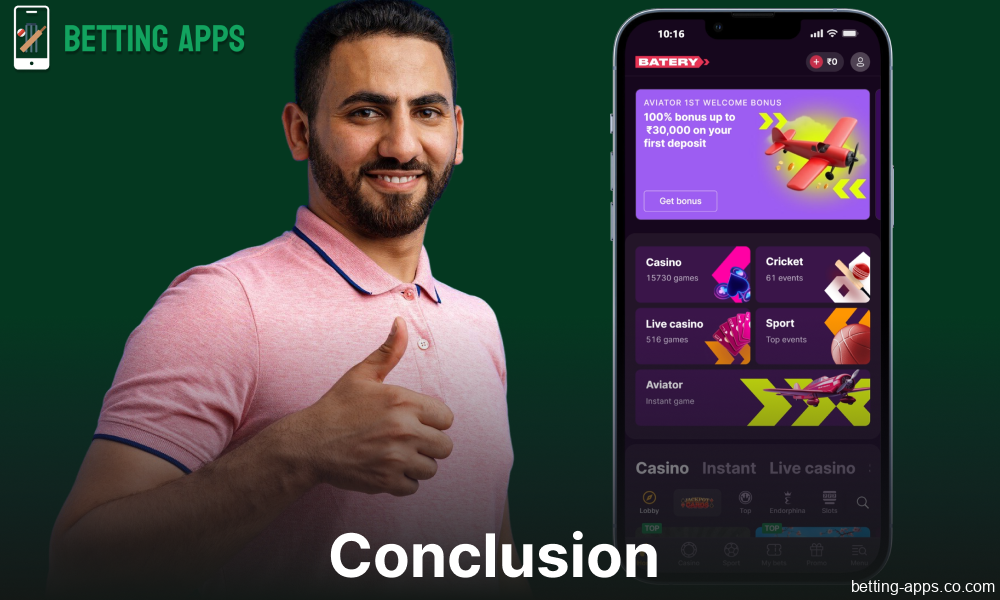 Final conclusion on casino apps avialable for players from India