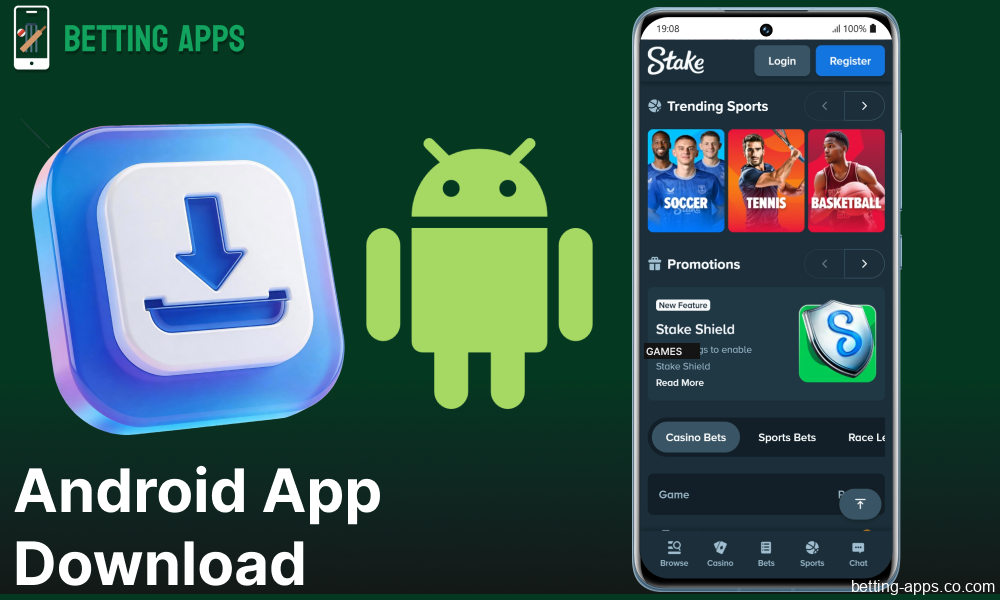 Guide on installing the Stake app on Android for bettors from India