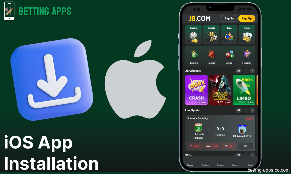 Guide on installing the JB Casino app on iOS for bettors from India