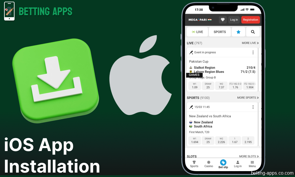 Guide on installing the Megapari app on iOS for bettors from India